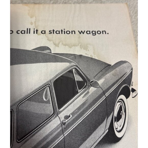 Volkswagen Squareback Sedan Print Ad Poster Vintage 1960s 13.5 x 10.5" - Picture 6 of 9